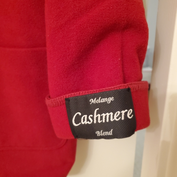 Red nwe wool&cashmere Jacket Xl - Picture 2 of 3